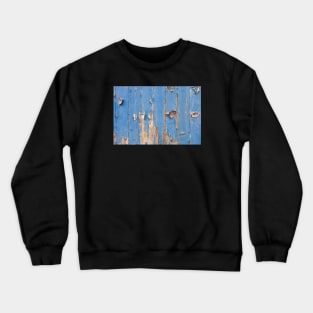 Cracked wood texture with peeled paint Crewneck Sweatshirt